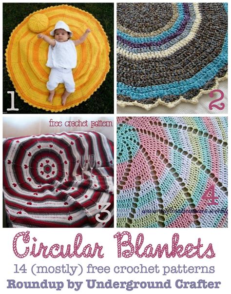 14 (Mostly Free) Crochet Patterns for Circular Blankets - Underground ...