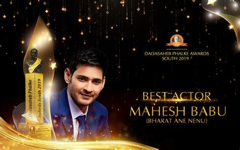 Mahesh Babu Wins The Best Actor Award For Bharat Ane Nenu At Dada Saheb ...