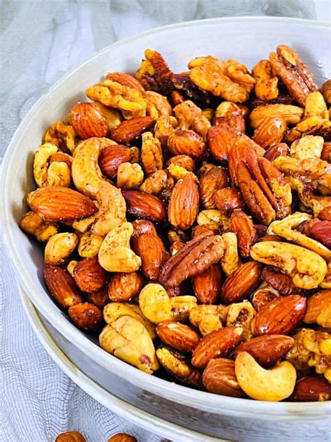 Roasted Masala Nuts in Air Fryer (Sweet and spicy) - Easy Indian Cookbook