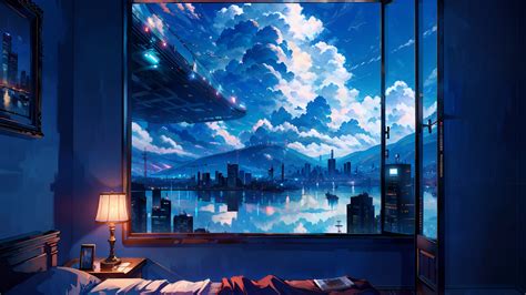 1920x1081 Resolution The City Landscape View HD Anime Art 1920x1081 ...