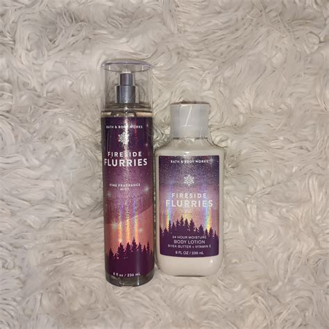 Bath & Body Works Fireside Flurries Fine Fragrance Mist & Body Lotion ...