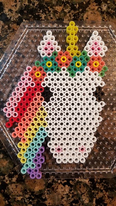 Rainbow Unicorn Perler Bead Template Plantillas Hama Beads Hama | Porn ...