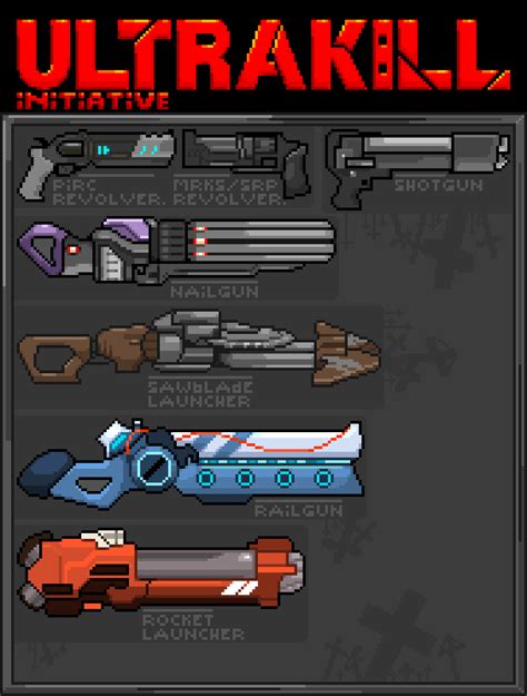 Ultrakill weapons in the style of pixelart part 2 : r/Ultrakill