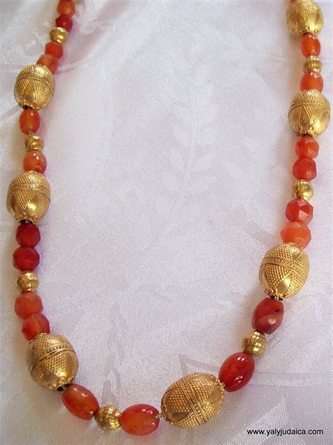 Ancient_Israel_Necklace _Gold_Beads_Carnelian_Stones | Flickr