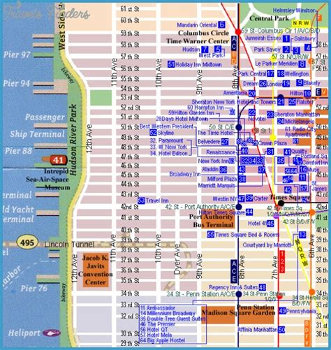 New York New York hotel map - TravelsFinders.Com