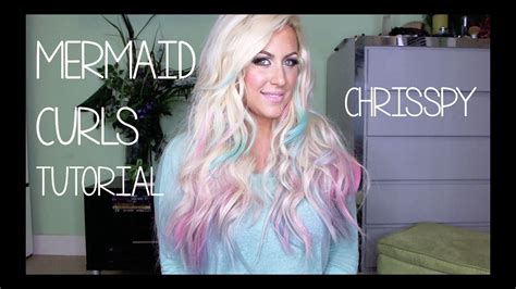 Mermaid Curls Hair Tutorial (NuMe 25mm Curling Wand) - YouTube