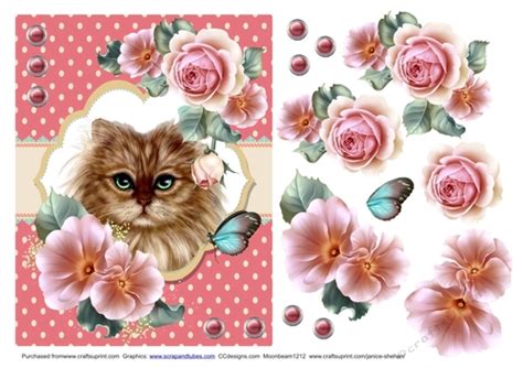 Cat in the Roses - CUP837376_1716 | Craftsuprint