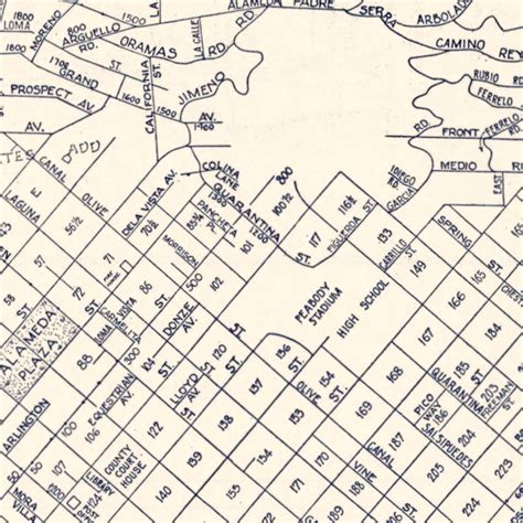 Vintage Map of Santa Barbara, California 1920 by Ted's Vintage Art