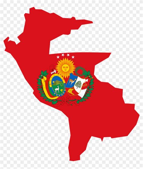 Download Flag Map Of The Peru Bolivian Confederation - Peru Map And ...