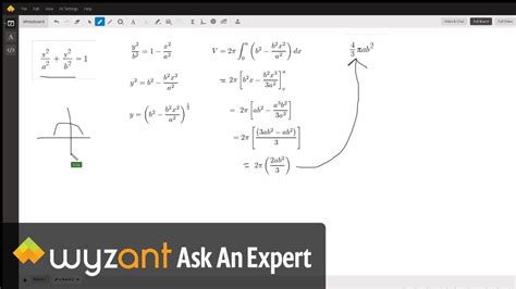 Find a formula for the volume of an oblate spheroid by revolving upper half of ellipse over x ...