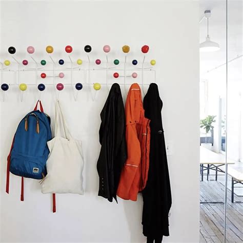 Wooden Balls+Metal Frame Wall Clothes Hanger Coat Rack Garden Round ...