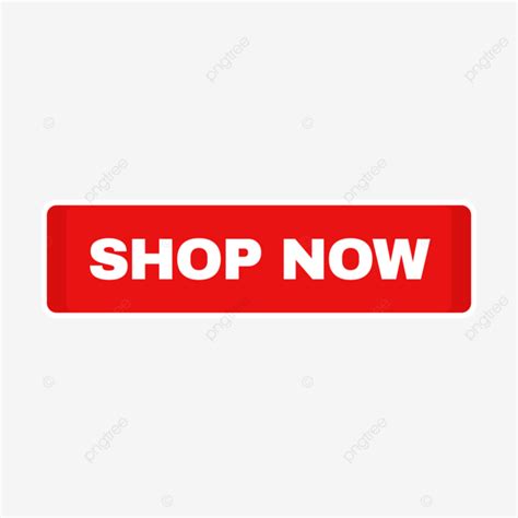 Red Shop Now Button In Rectangle Shape For Business, Shop Button, Buy ...