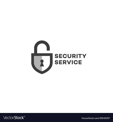 Security service logo Royalty Free Vector Image