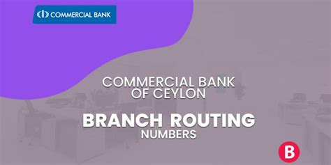 Commercial Bank of Ceylon Branch Routing Numbers - BangladeshiBank.com