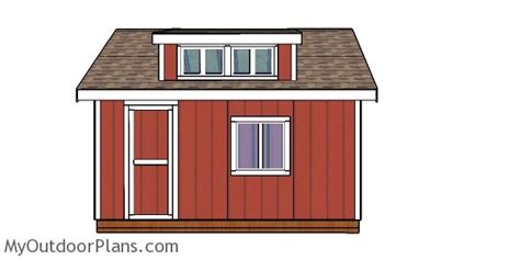 12x16 Shed Dormer Plans | PDF Download