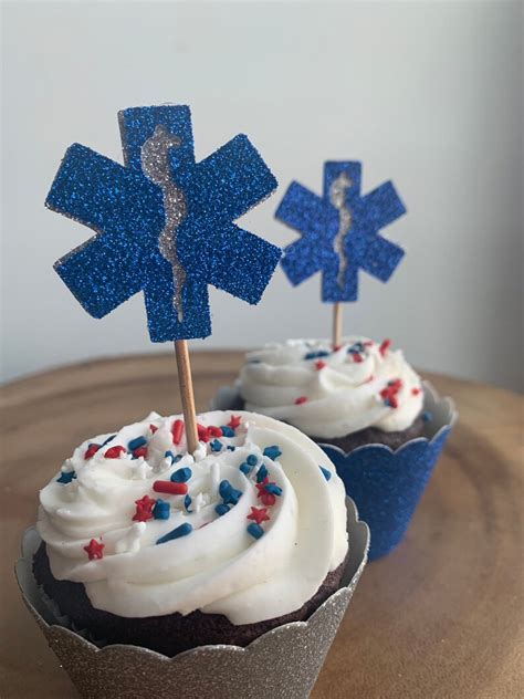 Cupcake Toppers EMT First Responder Paramedic Medical | Etsy