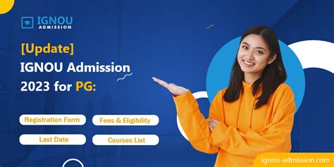 IGNOU Admission 2023 for PG | Registration, Last Date, Courses List ...