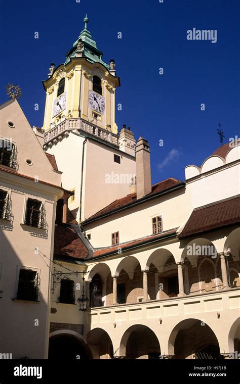 slovakia, bratislava, old town hall, courtyard Stock Photo - Alamy