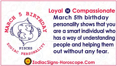 March 5 Zodiac (Pisces) Horoscope Birthday Personality and Lucky Things | ZSH