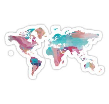 World Map - Paint | Sticker | Tumblr stickers, Travel stickers ...