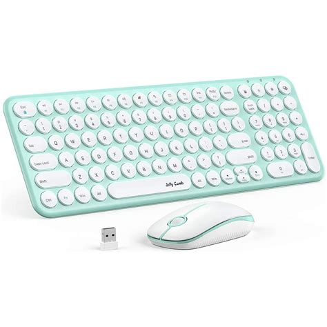 Wireless Keyboard and Mouse Combo, Jelly Comb 2.4GHz Ultra Thin Ergonomic Keyboard Mouse Combo ...