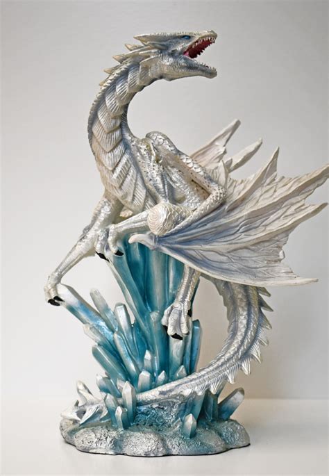 Dragon on Crystal Statue – Enchanted Cottage