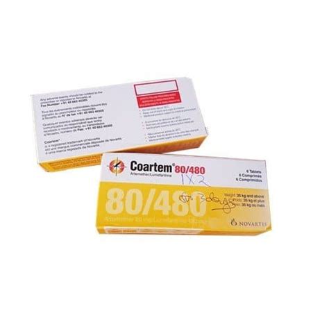 Norvatis COARTEM® 80/480 (Artemether/Lumefantrine) Malaria Treatment ...