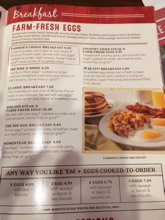 bob evans breakfast menu