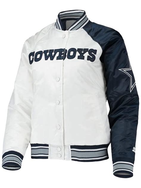 Dallas Cowboys Endzone White and Blue Jacket - Paragon Jackets