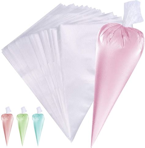 Disposable Pastry Bags Plastic Icing Piping Bag for Cake Cookies Dessert Cupcakes Decoration ...