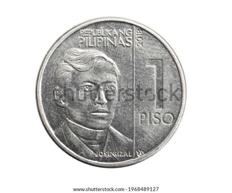 Philippines One Piso Coin On White Stock Photo 1968489127 | Shutterstock