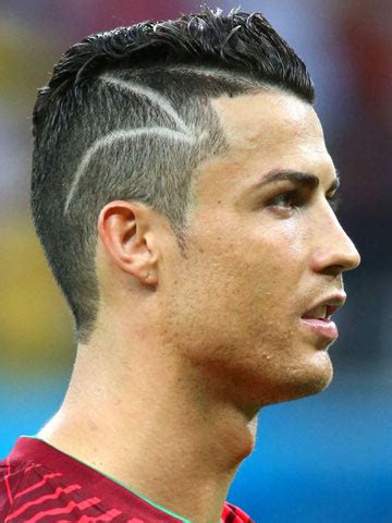 OMG! Cristiano Ronaldo shows off lightning bolt shaved in hair to 'match fan's brain tumour scar ...