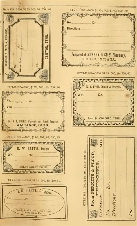 Free Printable Vintage Pharmacy & Apothecary Labels - | Vintage junk journal, Vintage printables ...