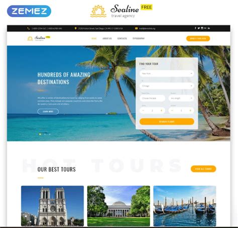 Sensive - Free Travel Blog Website Template | DesignHooks