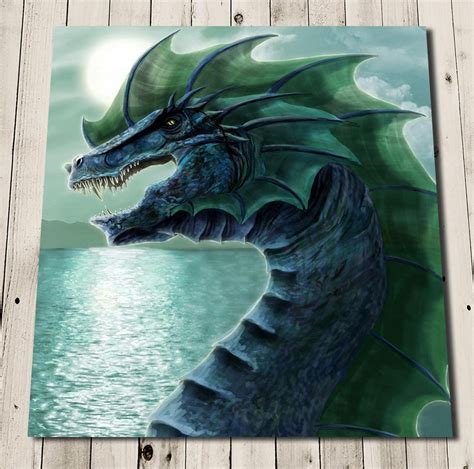 Water Dragon Print Fantasy Art Print Fantasy Animals Fantasy Dragon ...