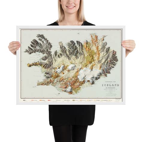 Iceland Geology Map - Framed - Maps of Iceland