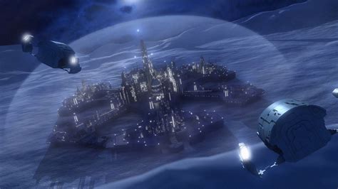 Space ships and dome city illustration, Atlantis, Stargate, jumper HD ...