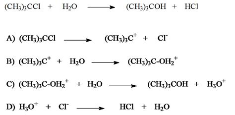 What is the rate limiting step in the following reaction?