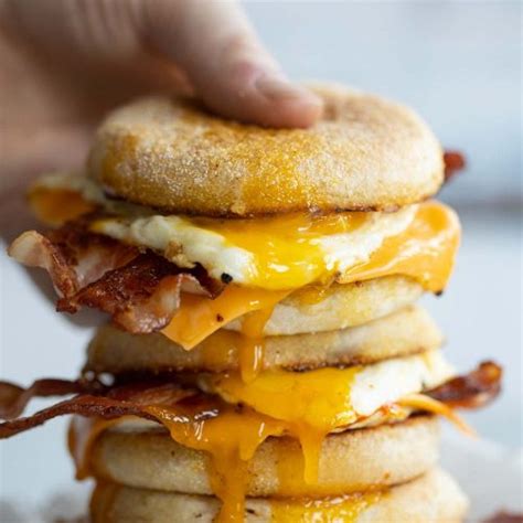 English Muffin Breakfast Sandwiches | Don't Go Bacon My Heart