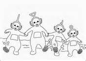 Snowman and Teletubbies coloring page | Free Printable Coloring Pages