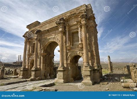 The Arch of Trajan stock image. Image of archaeological - 7469113