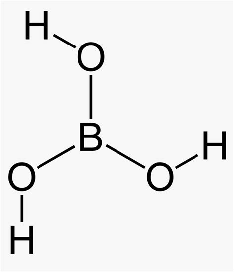 Structure Boric Acid, HD Png Download - kindpng