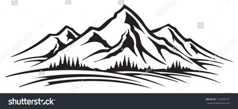 Mountain Range Stock Vector (Royalty Free) 154266137 | Shutterstock ...