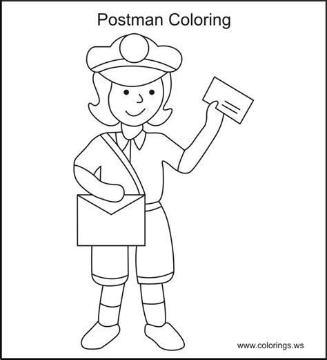 Mailman Coloring Page - Coloring Home