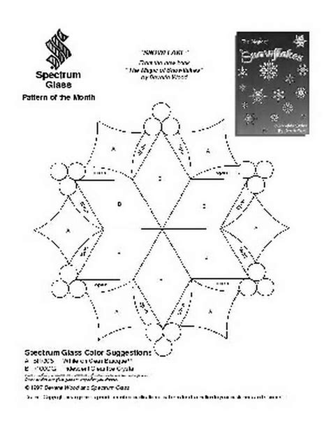 Free Stained Glass Pattern 2081-Snowflake-P2081