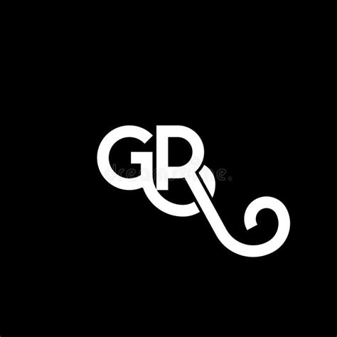 GR Letter Logo Design on Black Background. GR Creative Initials Letter ...