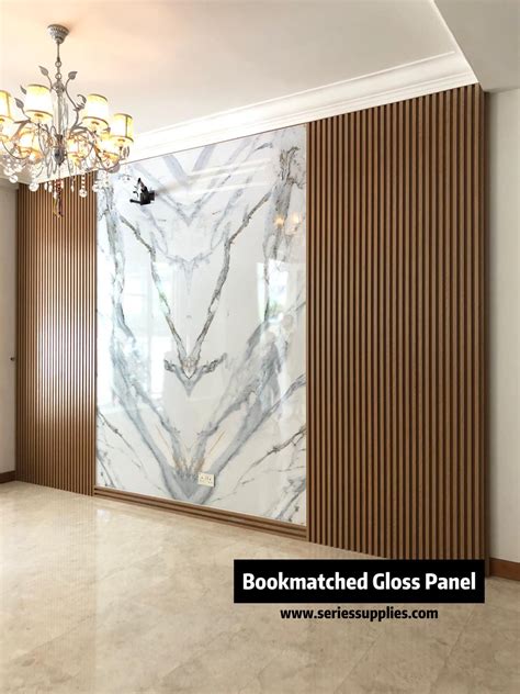 Marble Book matched Gloss Panel - Modern Interior