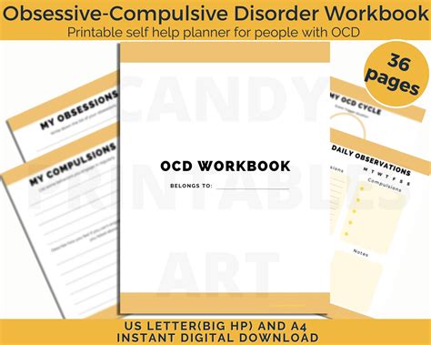 OCD Workbook OCD Therapy Planner Printable Obsessive - Etsy