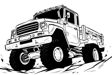 Illustration truck vehicle cartoon sketch. | Free Photo Illustration ...