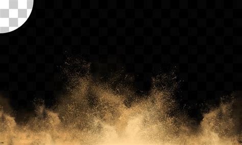 Premium PSD | Dust particles splash